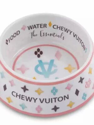 Chewy Vuiton pet bowl