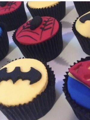 Super hero cup cakes